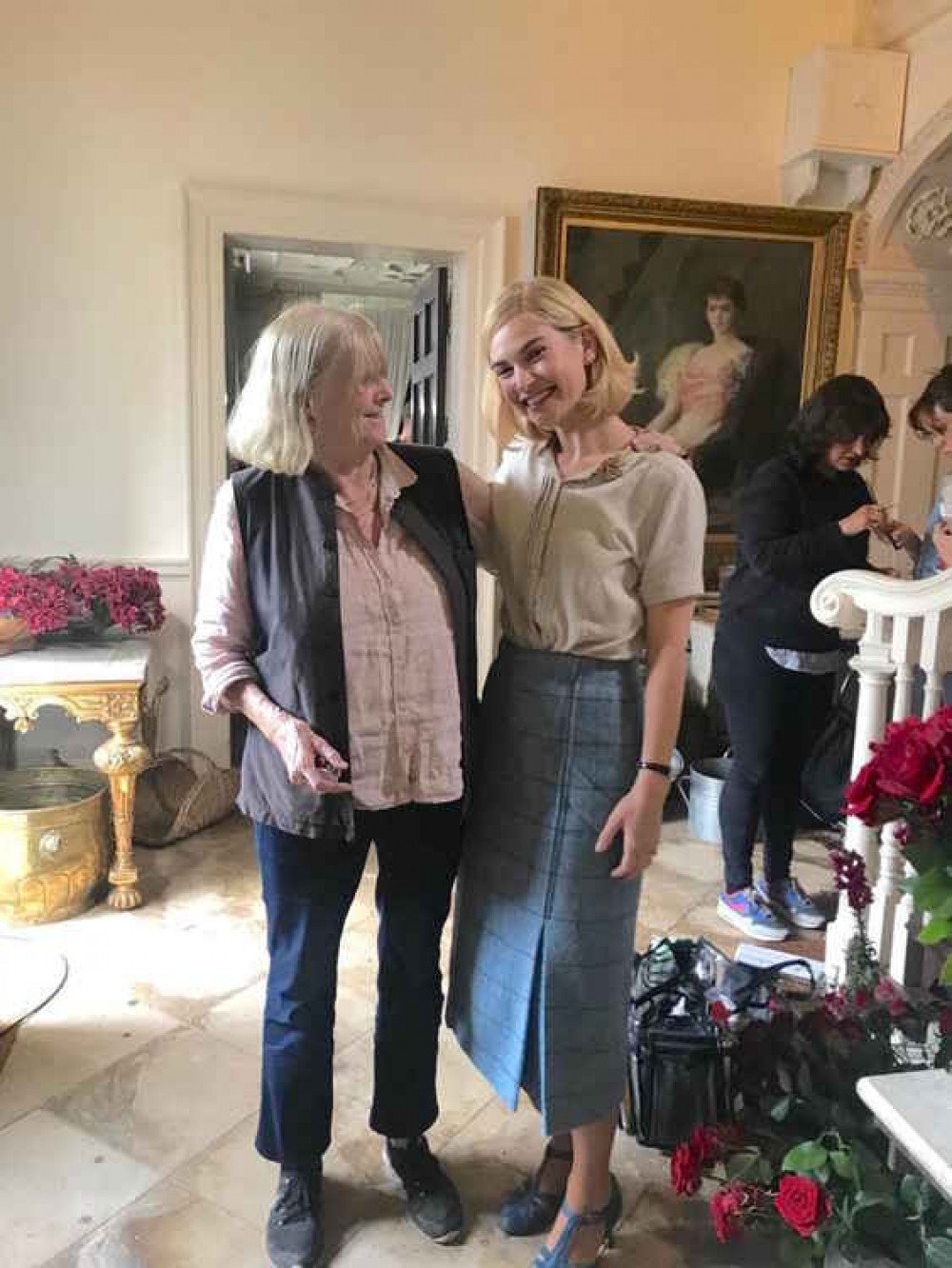 The Countess of Sandwich with Lily James in Mapperton House