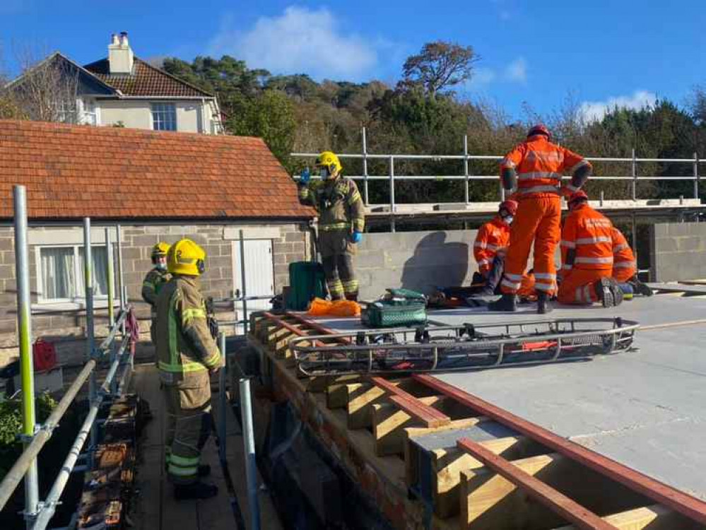 Fire crews on scene Picture: Charmouth Fire Station