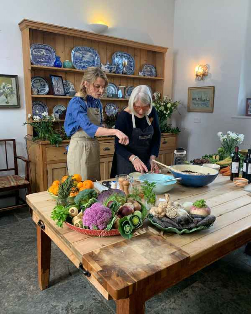 Julie Montagu with chef and writer Darina Allen