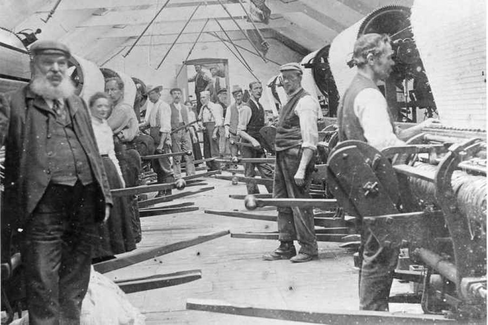 Hounsell's braiding shop at the rear of 5 North Allington around 1900 Picture: Bridport Museum