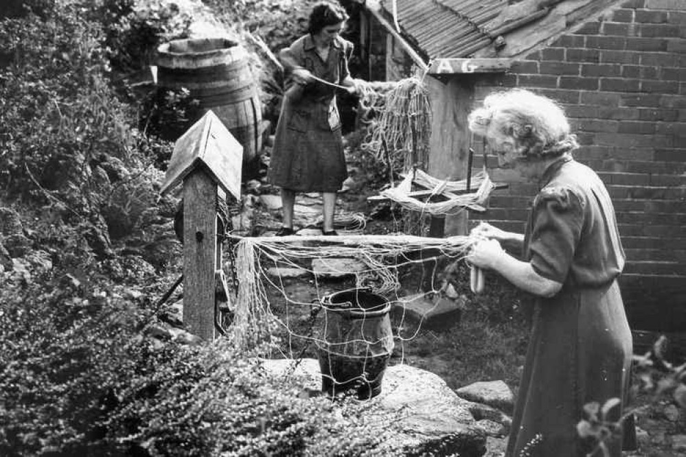 Netmaking outworkers Picture: Bridport Museum