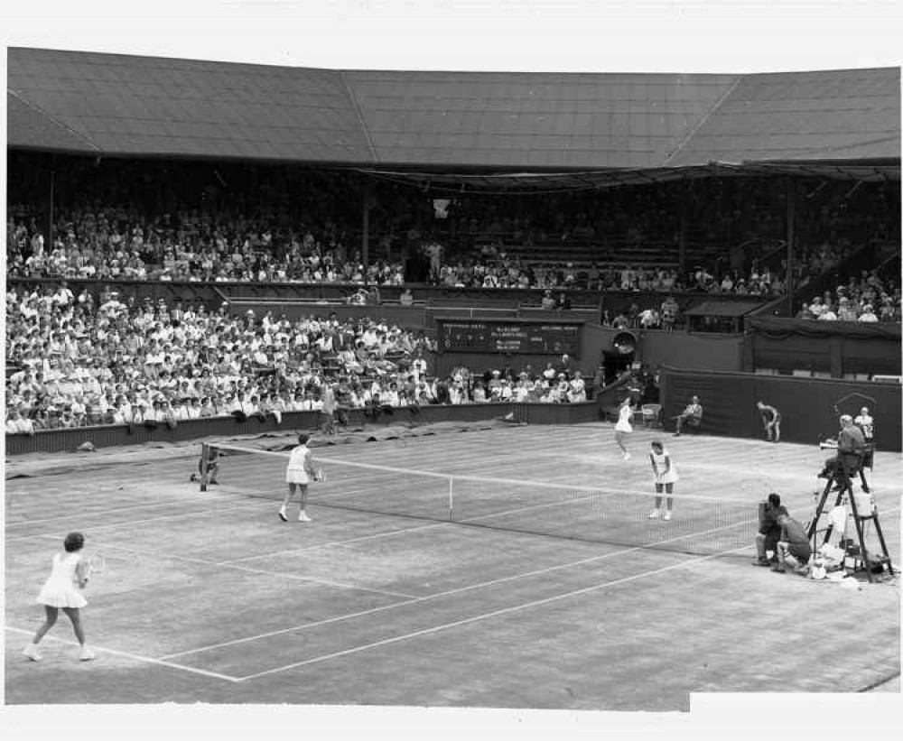 Bridport-made nets at Wimbledon Picture: Bridport Museum