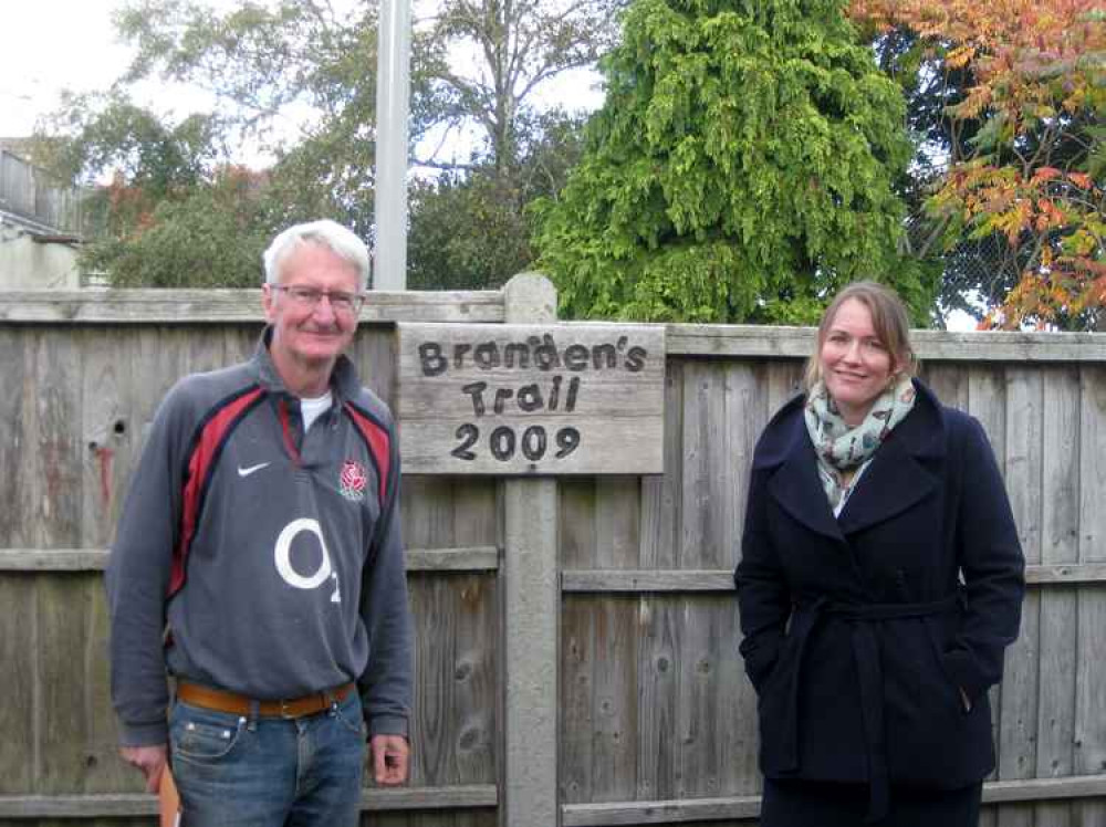 Bridport Primary School headteacher Michaela Kite, with town surveyor Daryl Chambers