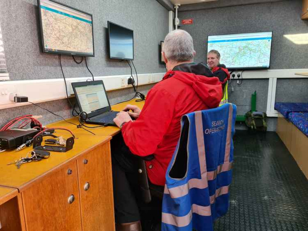 Inside the control vehicle