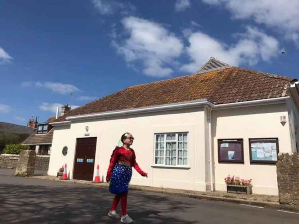 Lily Tancock doing her Wonder Woman walk