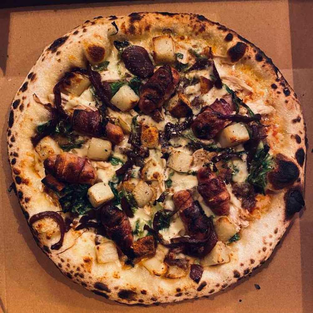 Christmas dinner pizza, courtesy of Prohibition Pizza Club