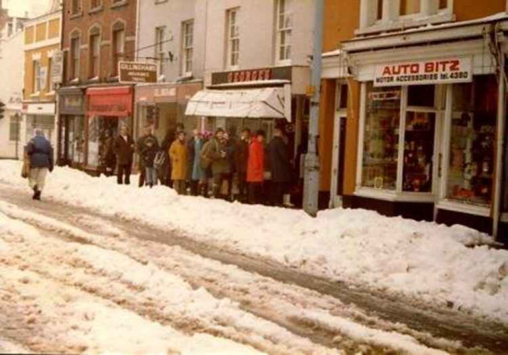 The photo of George's Bakery shared by Bridport Museum