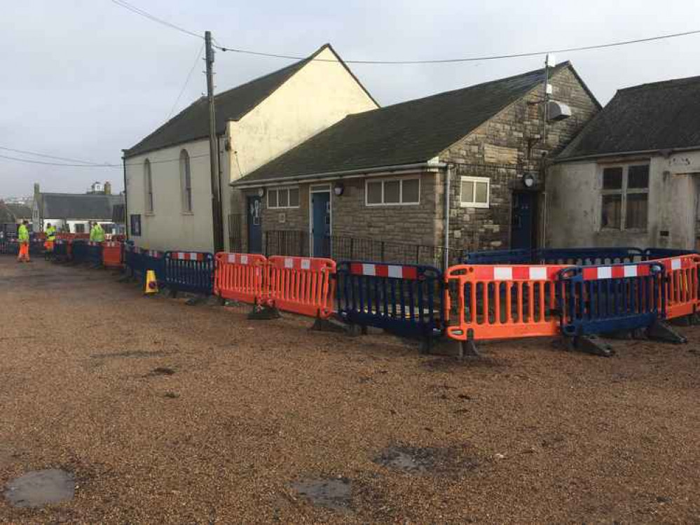 Work is underway to improve the path to the disabled toilets by East Beach