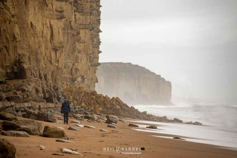 The cliff fall on East Beach Picture: Neil Barnes