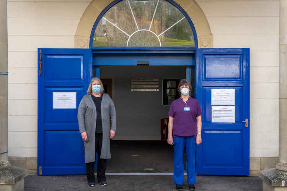 Two members of staff at Bridport Medical Centre Picture: Eddy Pearce