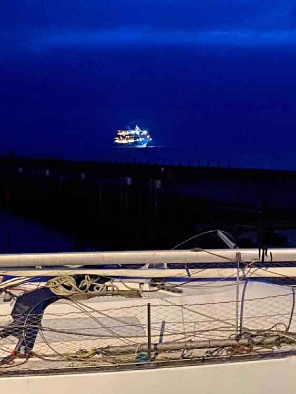 The cruise liner in West Bay Picture: Tracey Marley The cruise liner in West Bay Picture: Tracey Marley