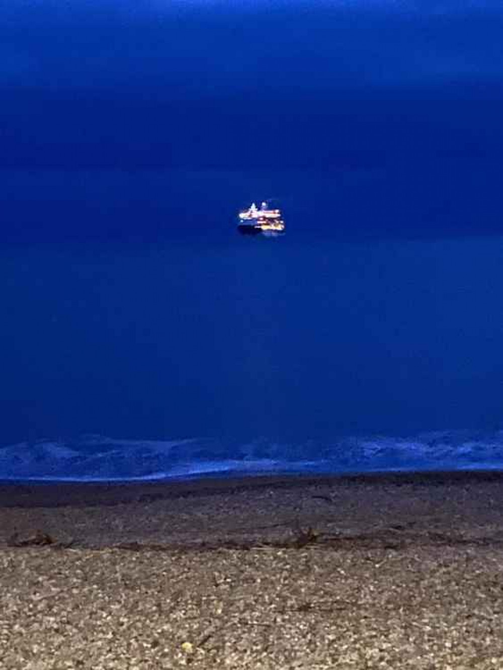 The cruise liner in West Bay Picture: Tracey Marley The cruise liner in West Bay Picture: Tracey Marley