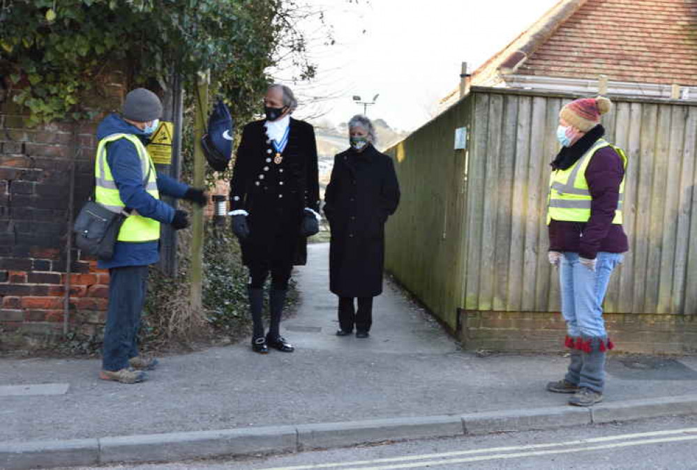 High Sheriff of Dorset, George Streatfeild, and his wife Amanda have their first coronavirus vaccines at Bridport Medical Centre Picture: Tim Russ