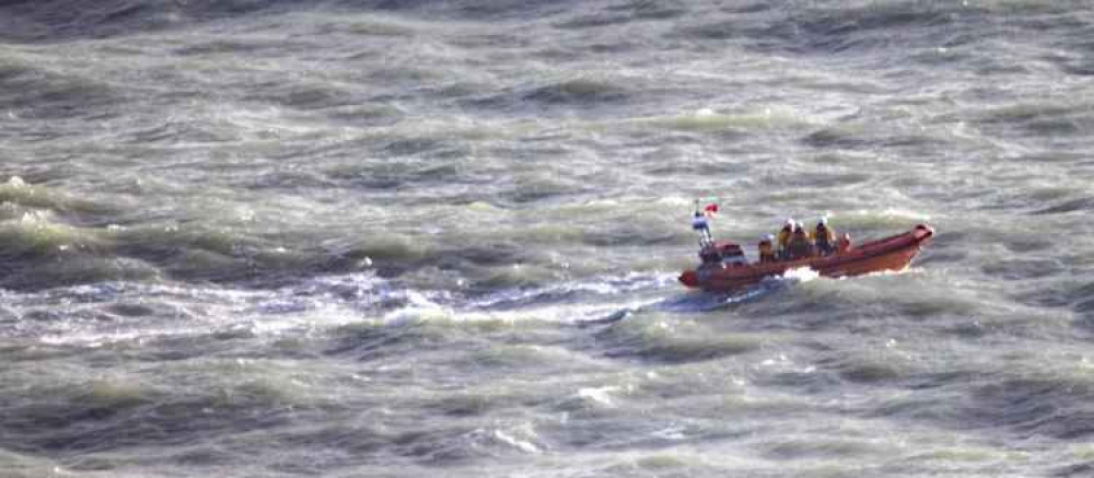 The lifeboat responding to the incident Picture: Neil Barnes