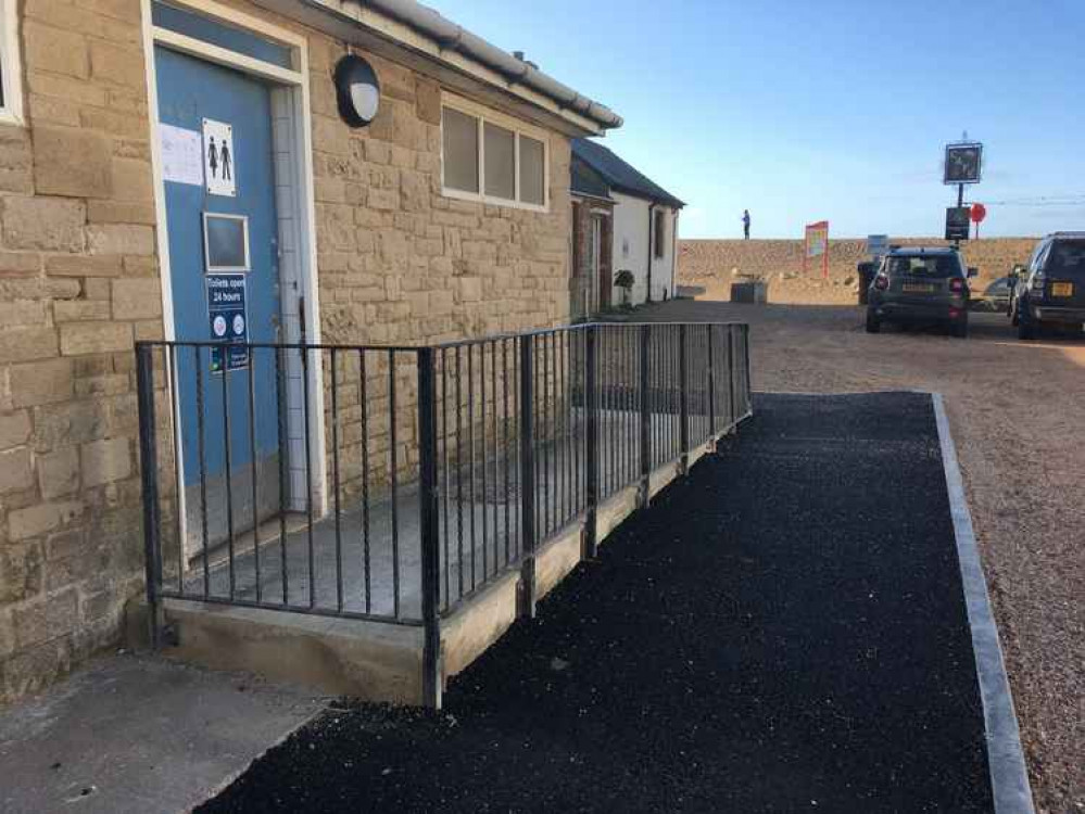 The path from the Bridport Arms car park to the public toilets