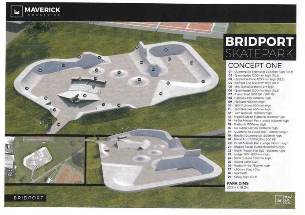 The new skatepark design