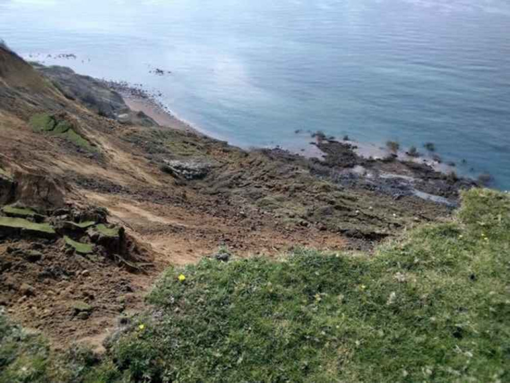 The second cliff fall between Eype and Seatown Picture: Dorset Council