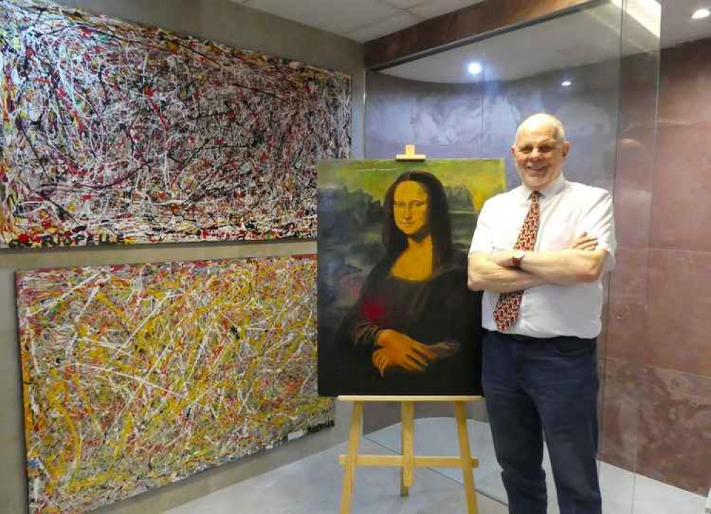 James Hartey in the new gallery in Bridport James Hartey in the new gallery in Bridport