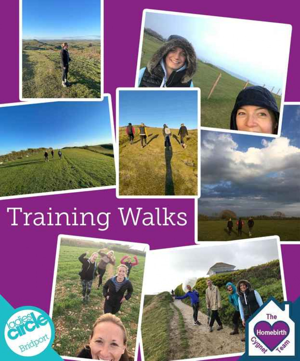 Training walks have involved all types of weather and routes.