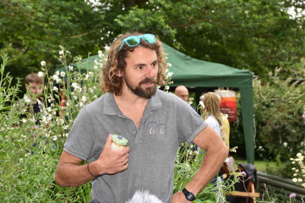 Nick from Chideock Champignons talking as part of Bridport Food Matters Picture: Tim Russ