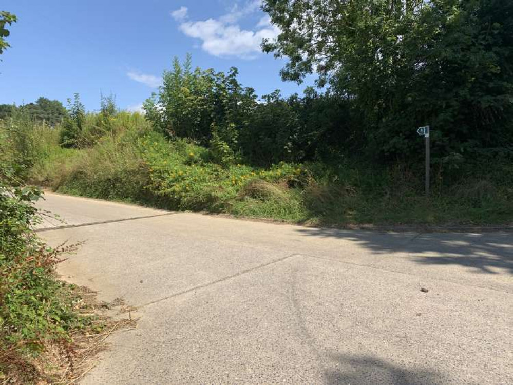 Where the pavement runs out, take the footpath on the left