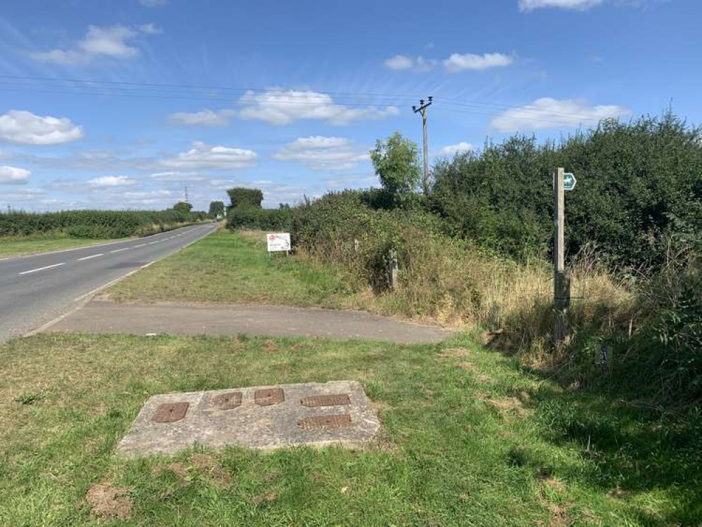 Take the footpath on the right off the A3066