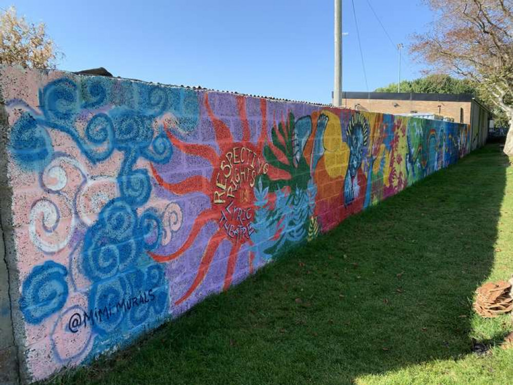 The mural in Bridport St Mary's playing fields