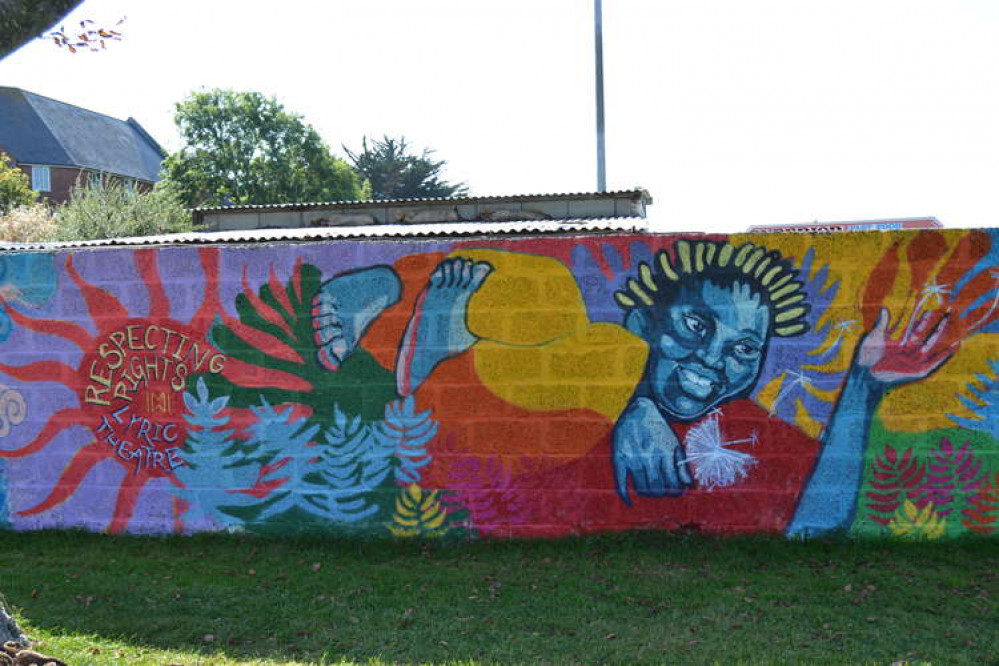 The mural in Bridport St Mary's playing fields