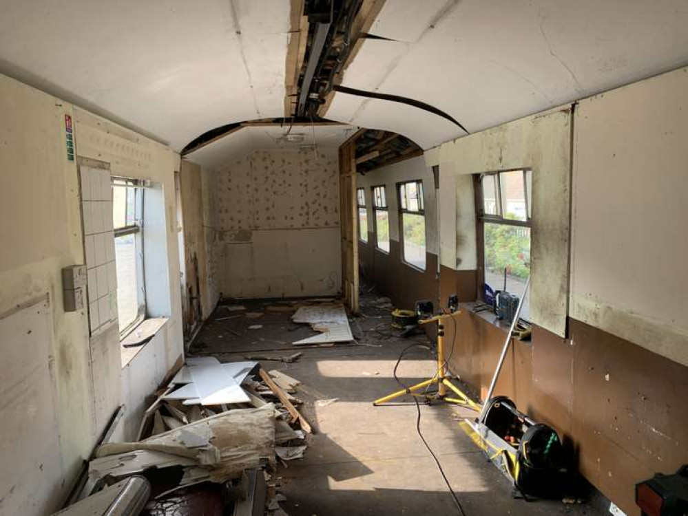 Before: inside the new carriage