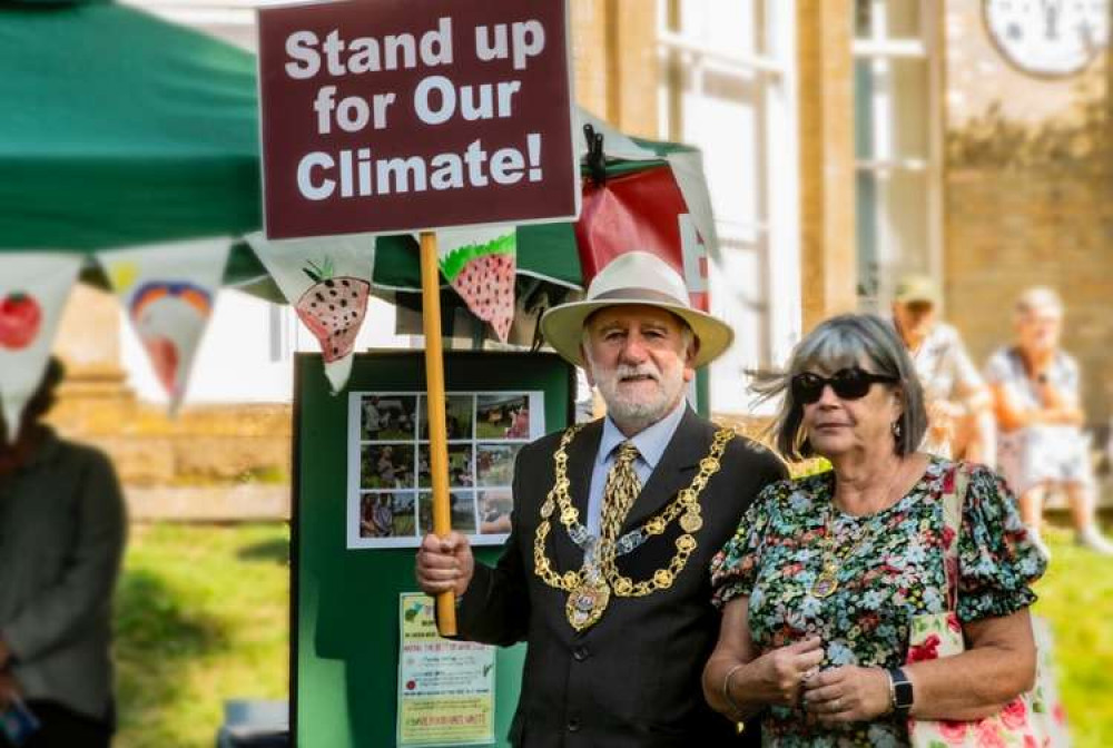 Mayor of Bridport, councillor Ian Bark, at the launch of the Great Big Green Week Picture: Robert Golden