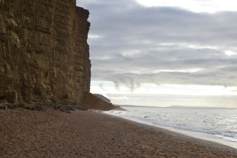 The cliff fall at West Bay