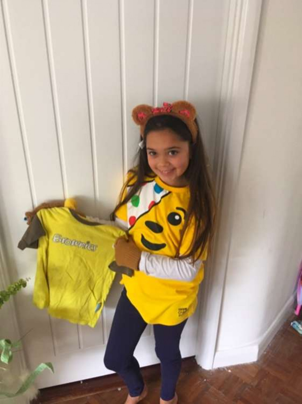 Sivatia Goligher of First Bridport Brownies raises money for Children in Need and Girlguiding