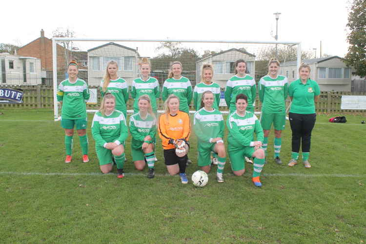 Seaton Ladies pictured before their victory over Plainmoor