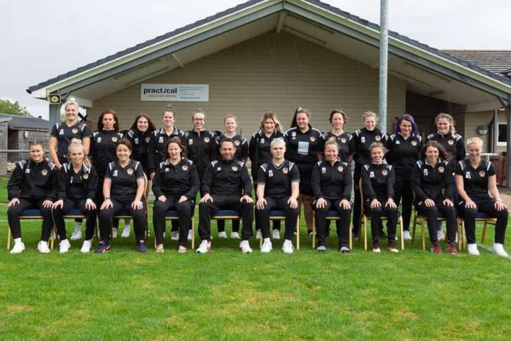 Axminster Town Ladies line-up before the FA Vase victory over Budleigh Axminster Town Ladies line-up before the FA Vase victory over Budleigh