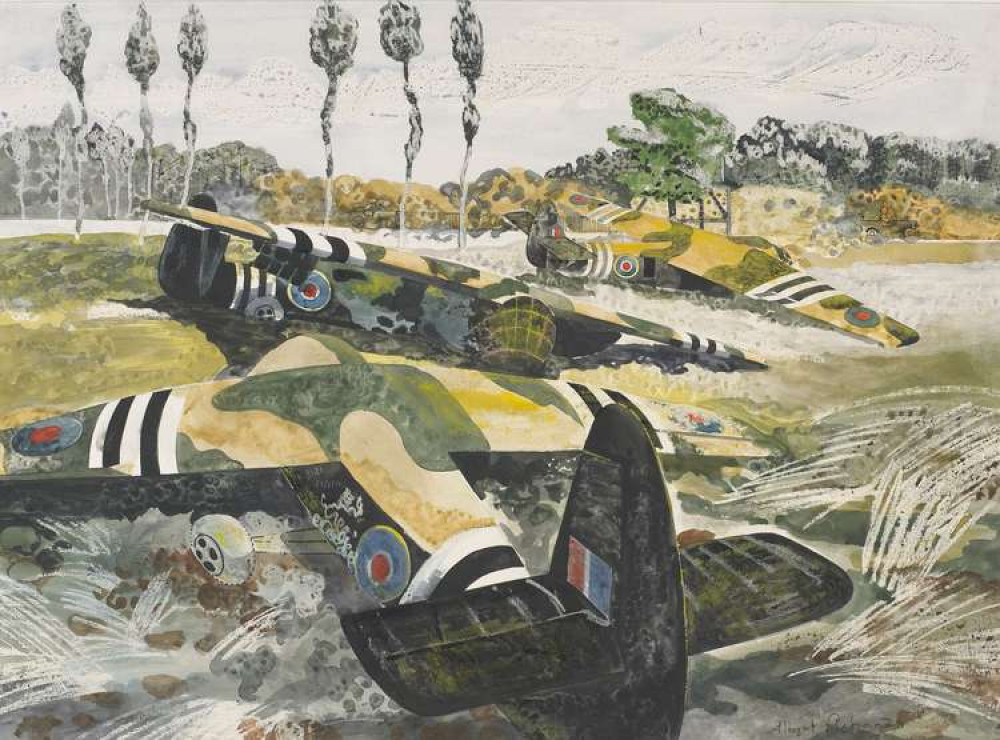 A D-Day painting by the supremely talented Wallasey born official war artist, Albert Richards (courtesy National Museums Liverpool)