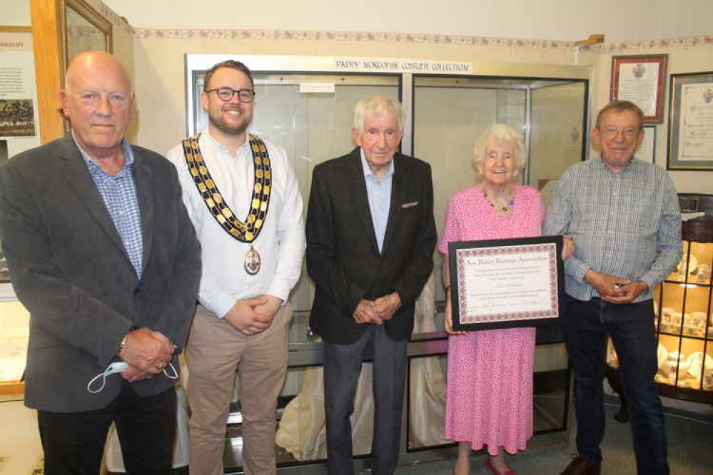 Pictured at the re-opening of Seaton Museum are (left to right) chairman Roger Brookman, the Mayor of Seaton, Cllr Dan Ledger, museum curator Ted Gosling, new life member June Richards and treasurer Bob Spalding Pictured at the re-opening of Seaton Museum are (left to right) chairman Roger Brookman, the Mayor of Seaton, Cllr Dan Ledger, museum curator Ted Gosling, new life member June Richards and treasurer Bob Spalding