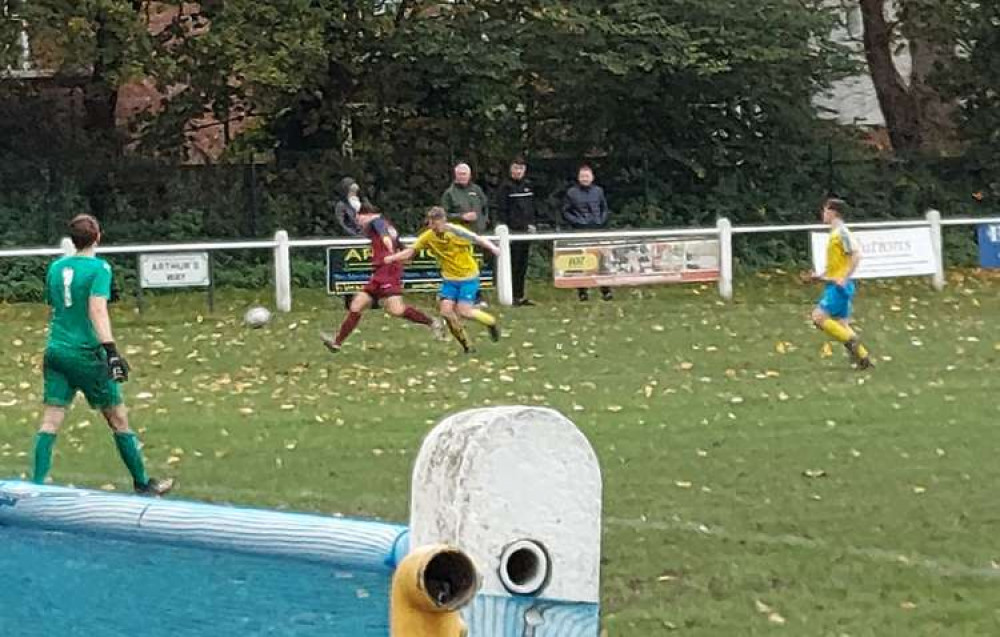 Heswall Reserves in action against Chester Nomads Reserves