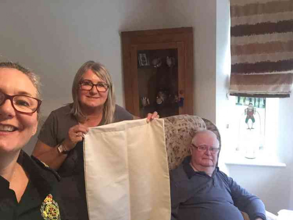 Alison Cann with her Dad Roy Shuker and paramedic Alison Cann with her Dad Roy Shuker and paramedic