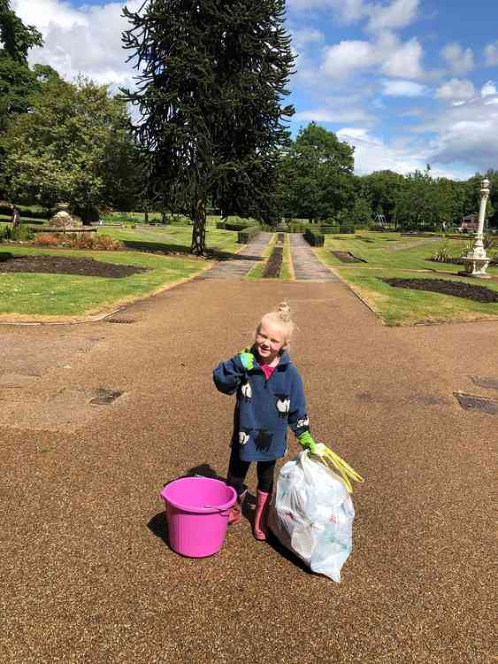 Full bag of litter from Congleton Park