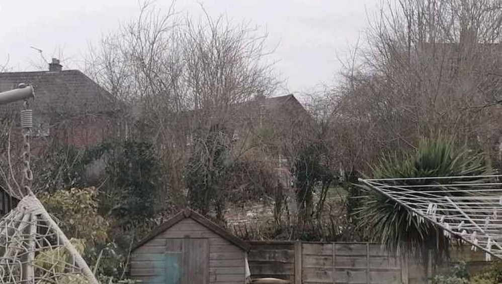 The view of the application site from 33 Coronation Road. (Image submitted on Cheshire East's planning portal)