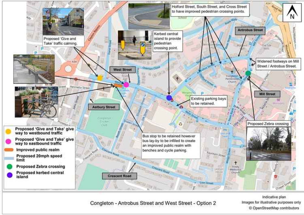 Antrobus Street and West Street: Option 2