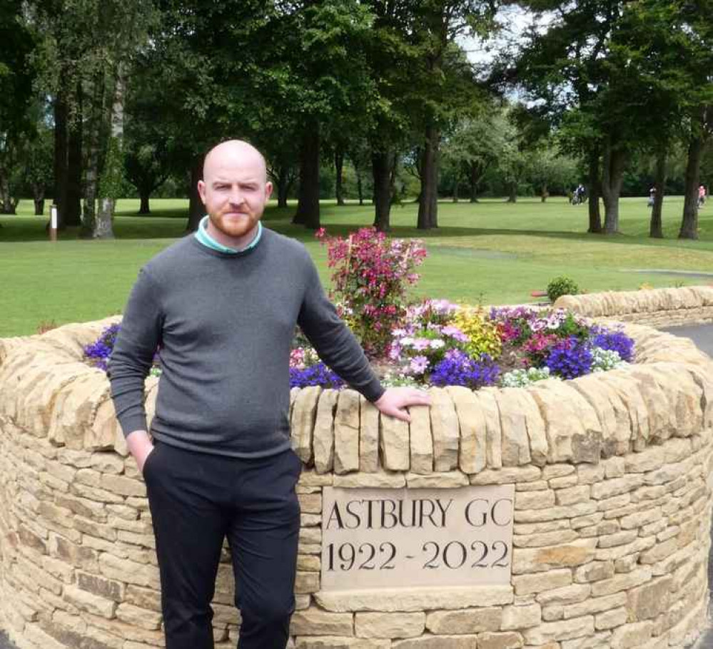 Here's to the next century . . . Astbury Golf Club's new head professional Daniel Bills. Here's to the next century . . . Astbury Golf Club's new head professional Daniel Bills.