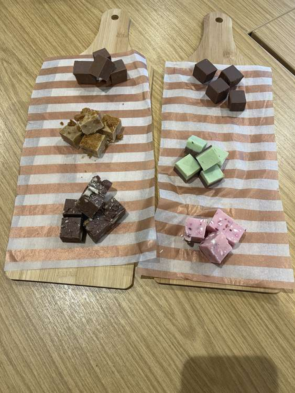 Samples of fudge were on offer