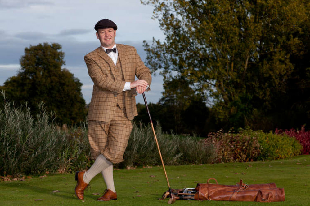 What the sport looked like in 1922 . . . Gavin Bottrell of Timewarp Golf is bringing the hickory shafts experience to Astbury next year.