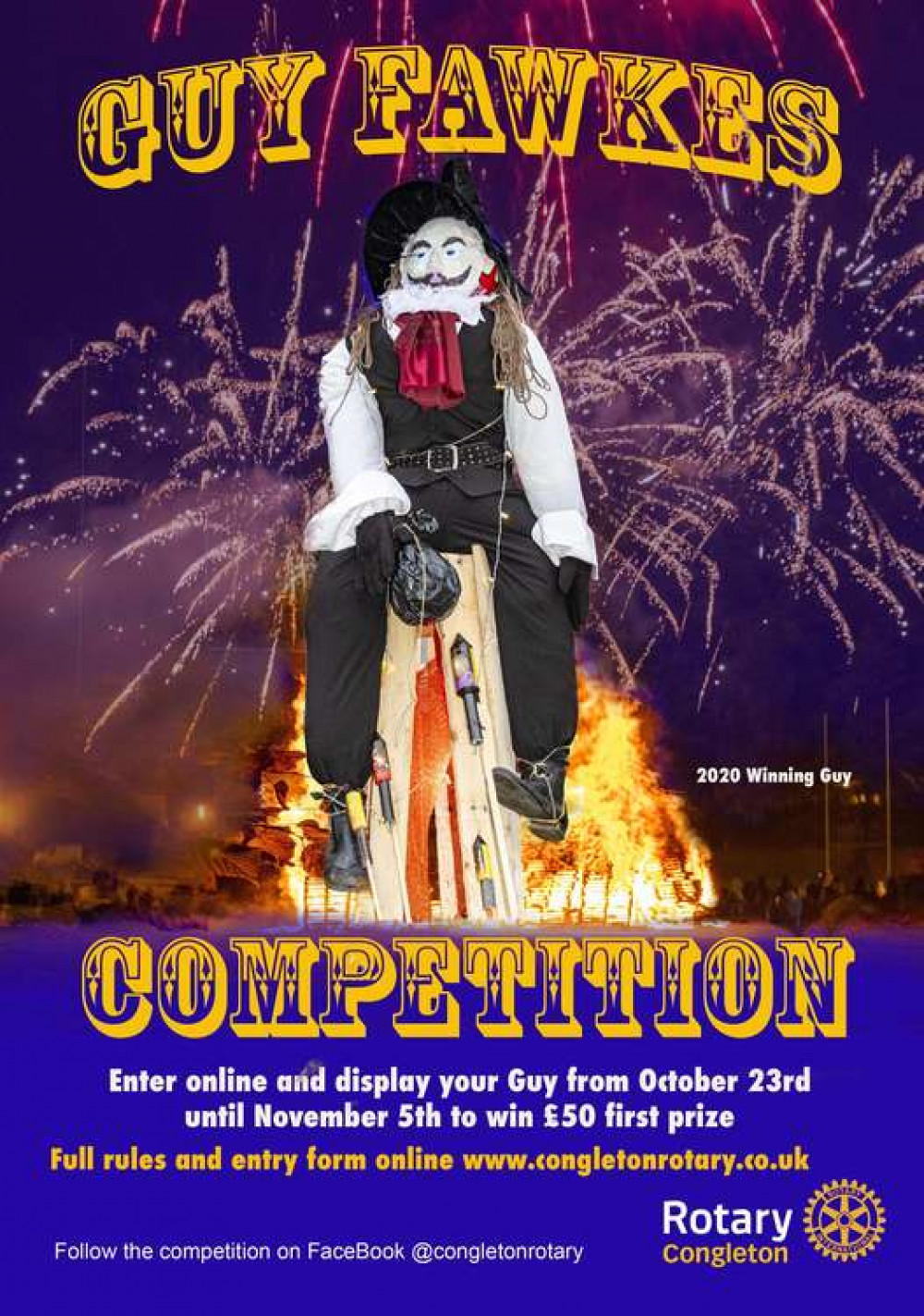 The Guy Fawkes Competition poster appearing around town