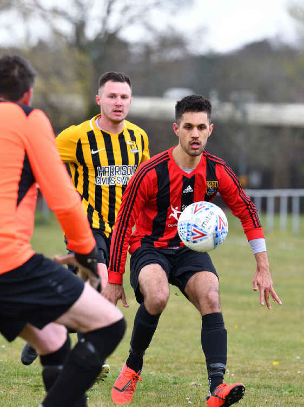 Rikki Sargent who scored Lyme's first goal in their Dorset County Trophy in a 3-2 defeat after extra time against Poole Borough Rikki Sargent who scored Lyme's first goal in their Dorset County Trophy in a 3-2 defeat after extra time against Poole Borough