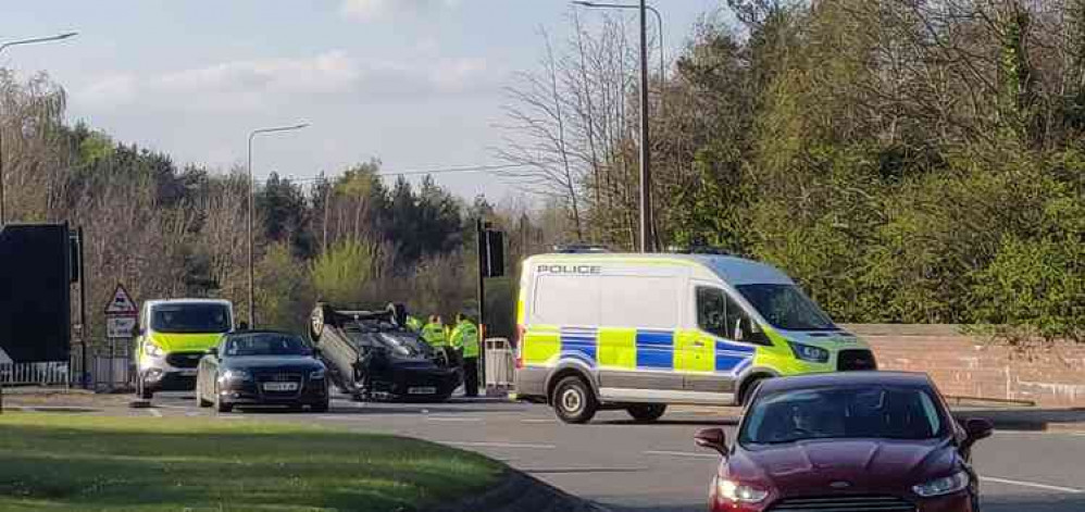 Car overturned on the Silk Road