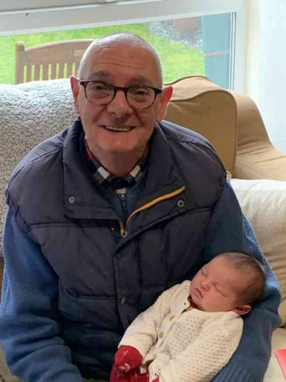 Mr Lancaster with his first great grandaughter, who was born in January. Mr Lancaster with his first great grandaughter, who was born in January.
