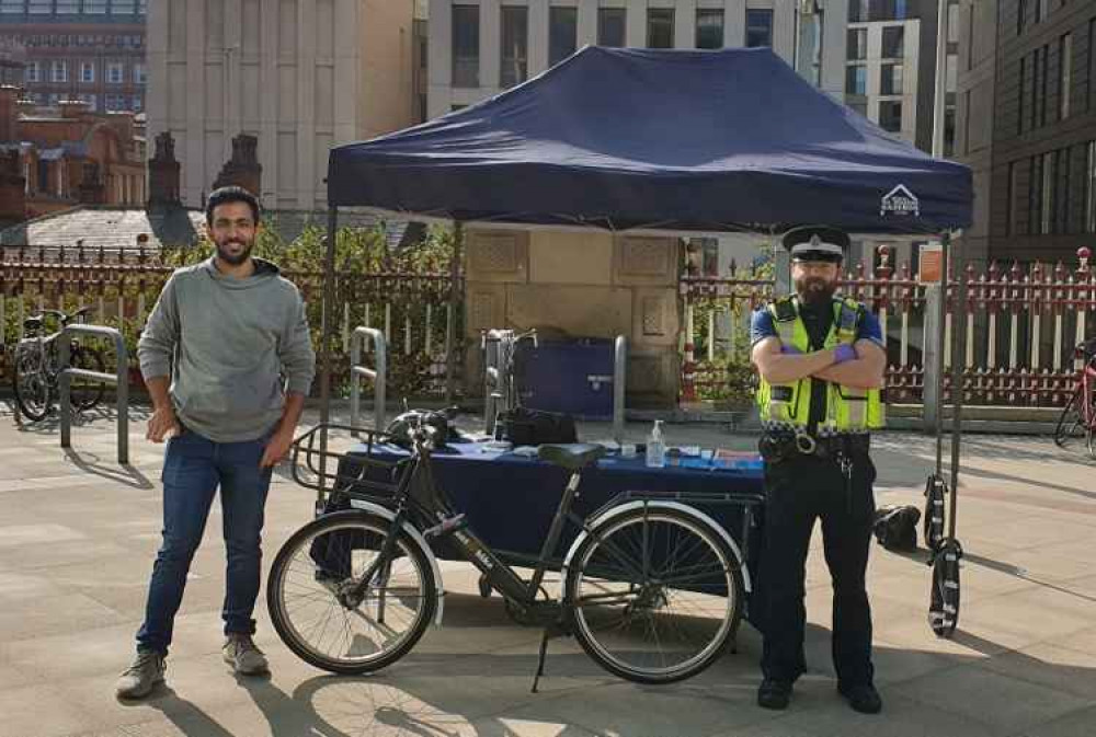 PCSO Thomas Gilmour with Muhammed Madi