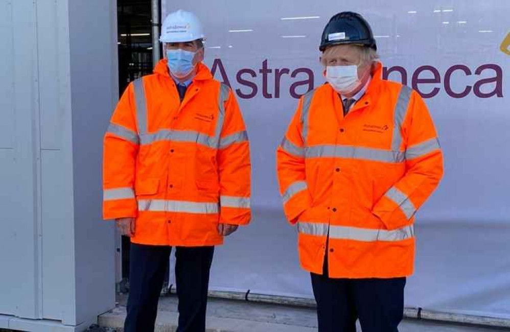 Boris Johnson on a visit to Macclesfield's AstraZeneca campus today (Tuesday) Boris Johnson on a visit to Macclesfield's AstraZeneca campus today (Tuesday)